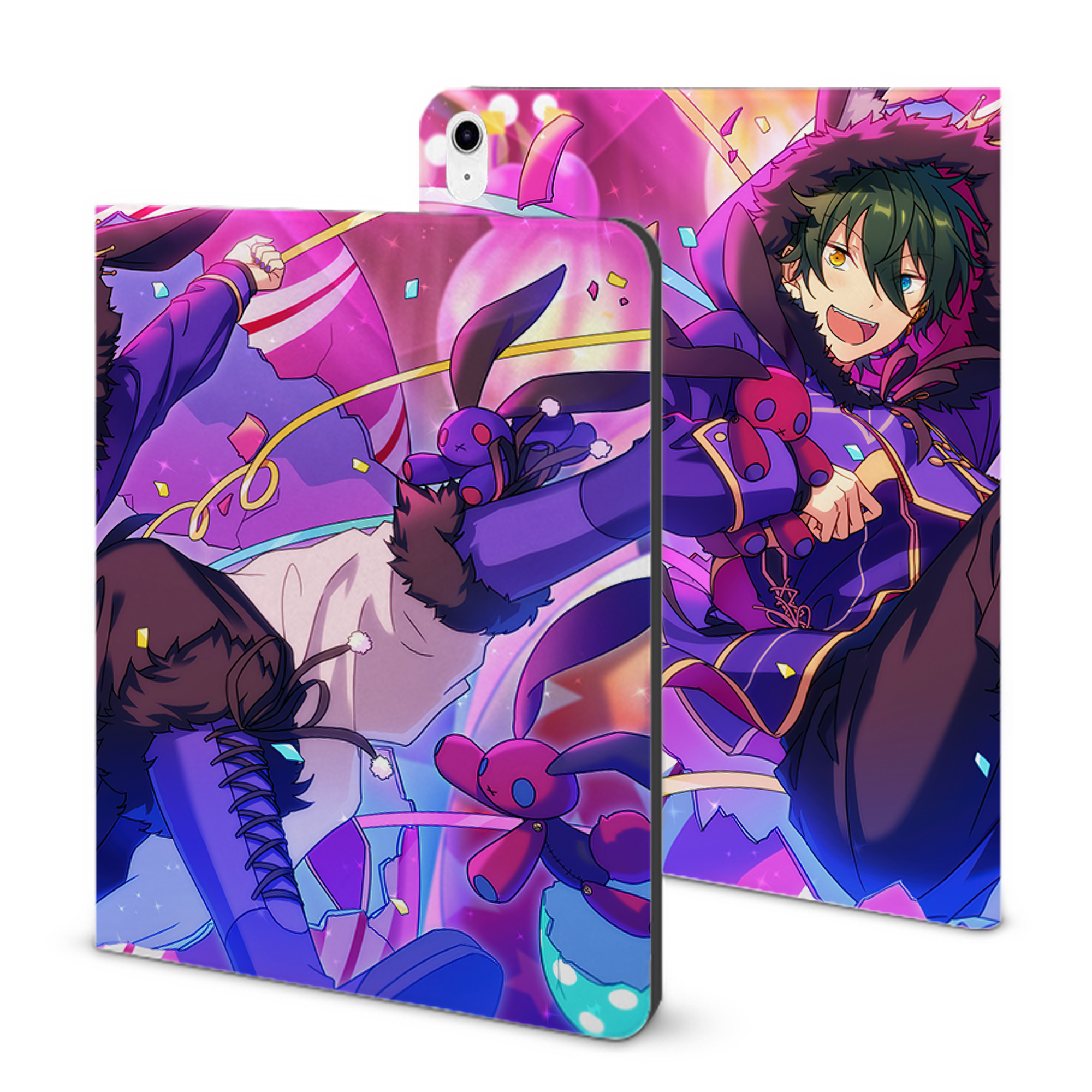 （画像用） あんさんぶるスターズ! Ensemble Stars IPad ケース ブック型 PUレザー TPU 耐衝撃 軽量 薄型 ペン収納なし 全面保護 IPad 各モデル対応